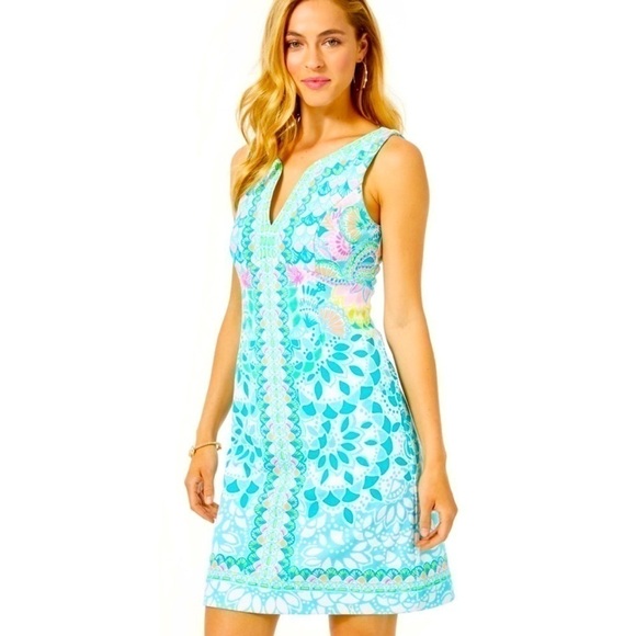 Lilly Pulitzer Sigrid Shift Dress Multi Caribbean Citrus Engineered Size 0 NWT - Picture 1 of 12